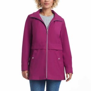 Vince Camuto Ladies' wind and water resistant lightweight rain Jacket with hood